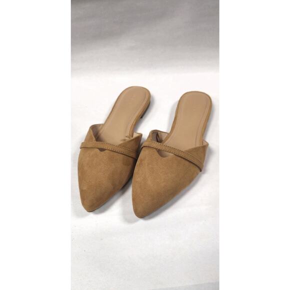 Fashion Mule Shoes Womens Size 9 Brown Caramelized Toffee Pointed Toe Slip On - Picture 2 of 10